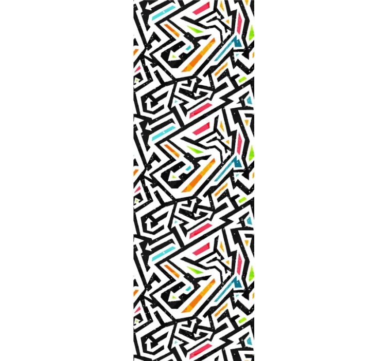 Geometric Chaos abstract wallpaper - TenStickers