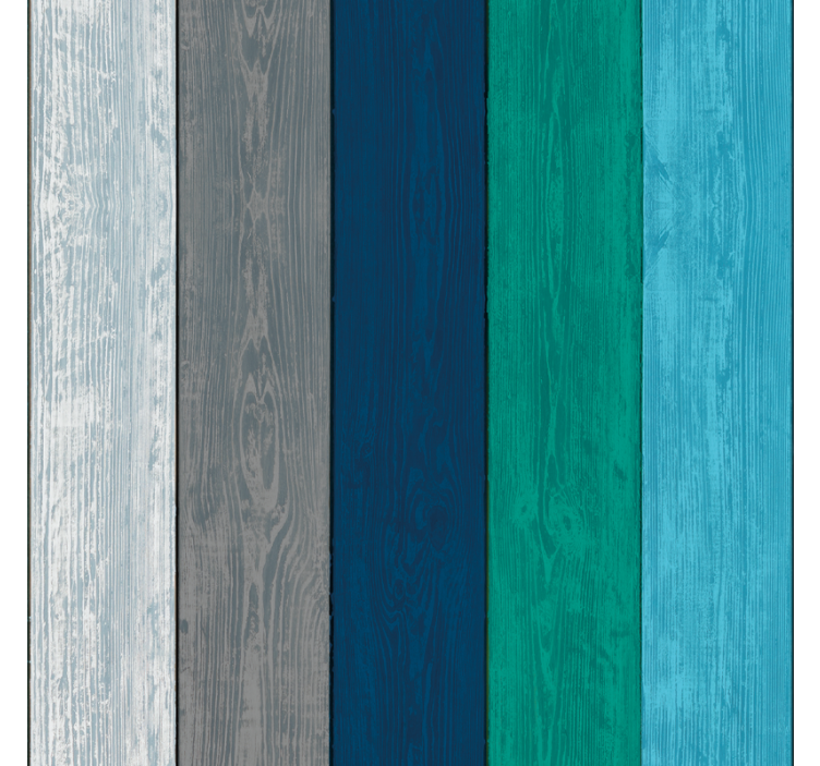 Beach Hut Wood Striped Wallpaper - TenStickers