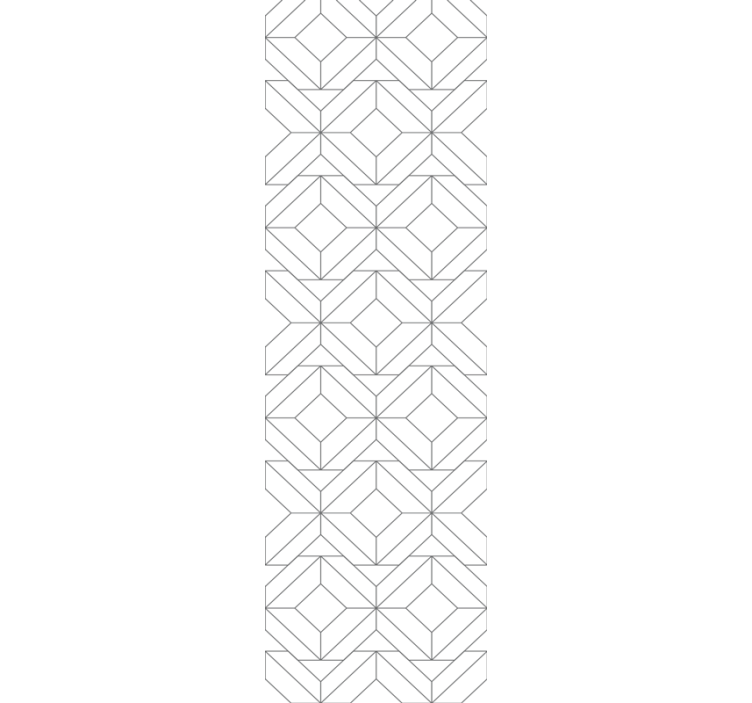 Geometric white pattern home office wallpaper - TenStickers