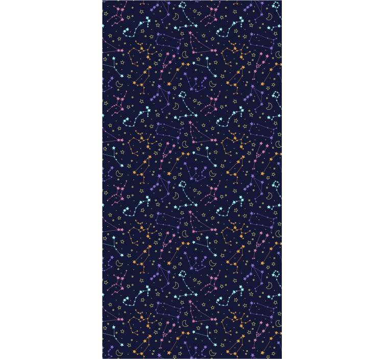 Colorful galaxy teen bedroom wallpaper - TenStickers