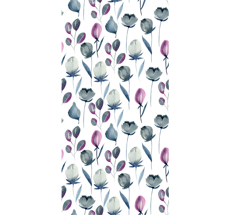 Watercolor Florals flowers wallpaper - TenStickers