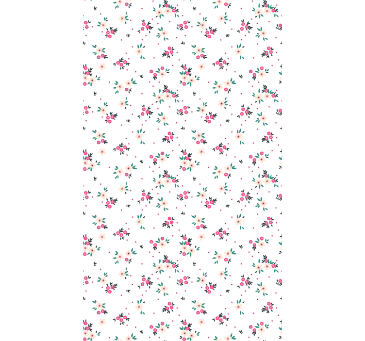 Pinky flower pattern wallpaper - TenStickers