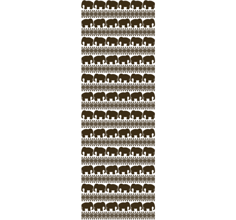 Elephant pattern animals wallpaper - TenStickers