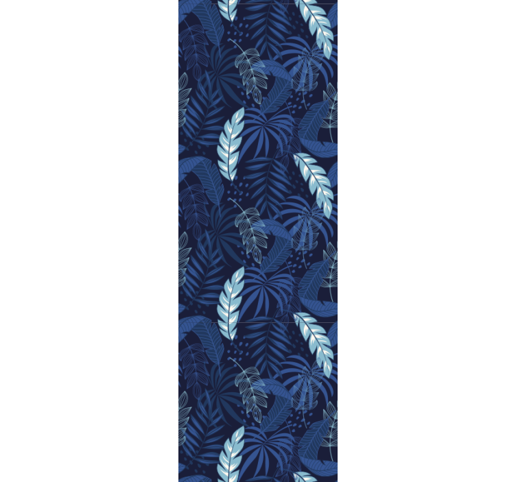 Tropical Leafy Pattern leaves wallpaper - TenStickers
