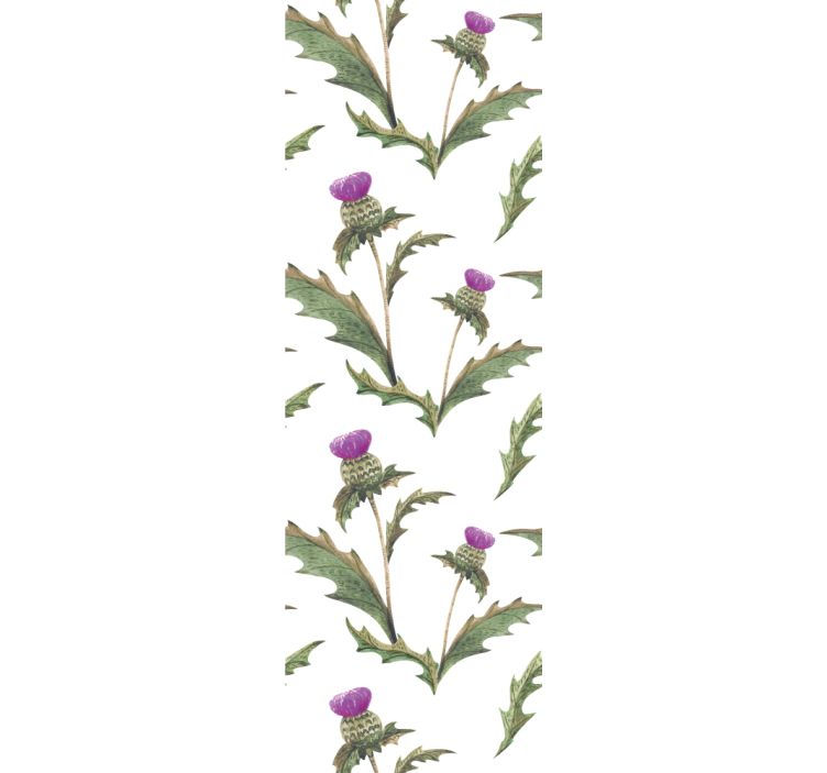 Thistle Motif Design leaves wallpaper - TenStickers
