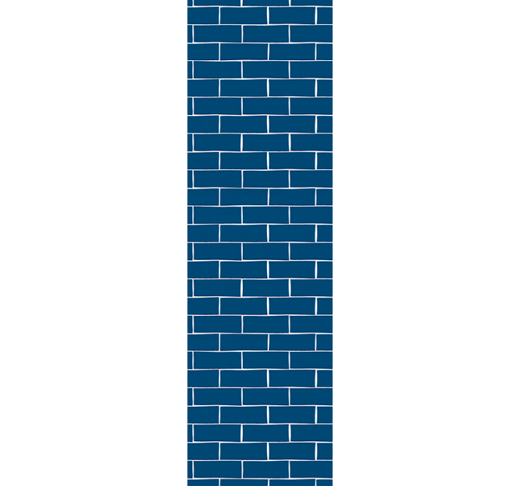 Blue Brick Brick wallpaper - TenStickers