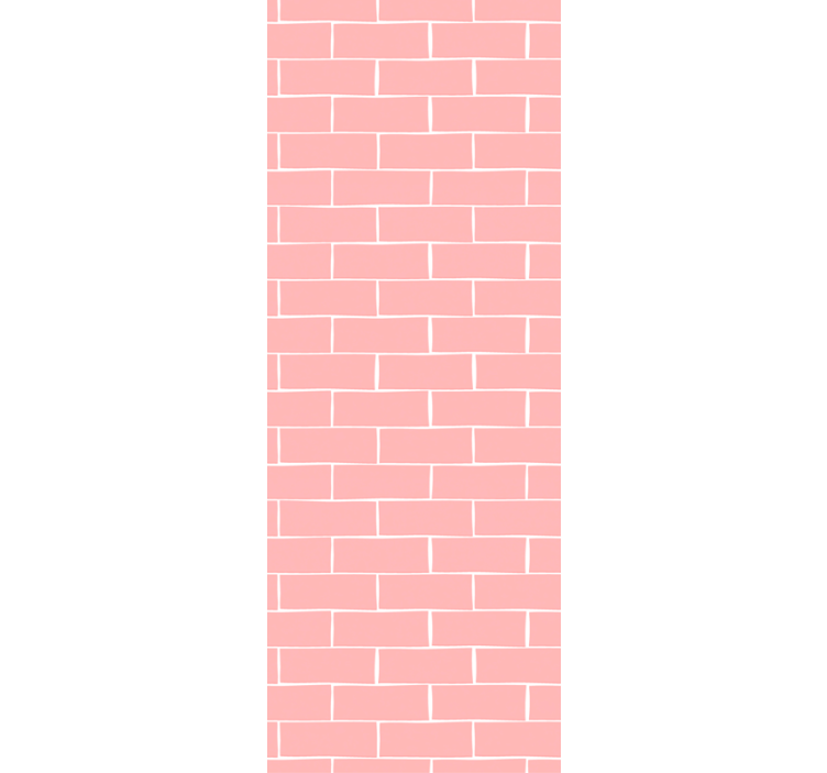Pink Brick Brick Wallpaper - TenStickers