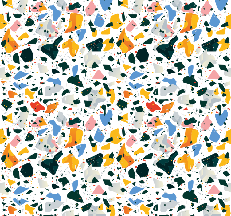 Colorful Terrazzo textured wallpaper - TenStickers
