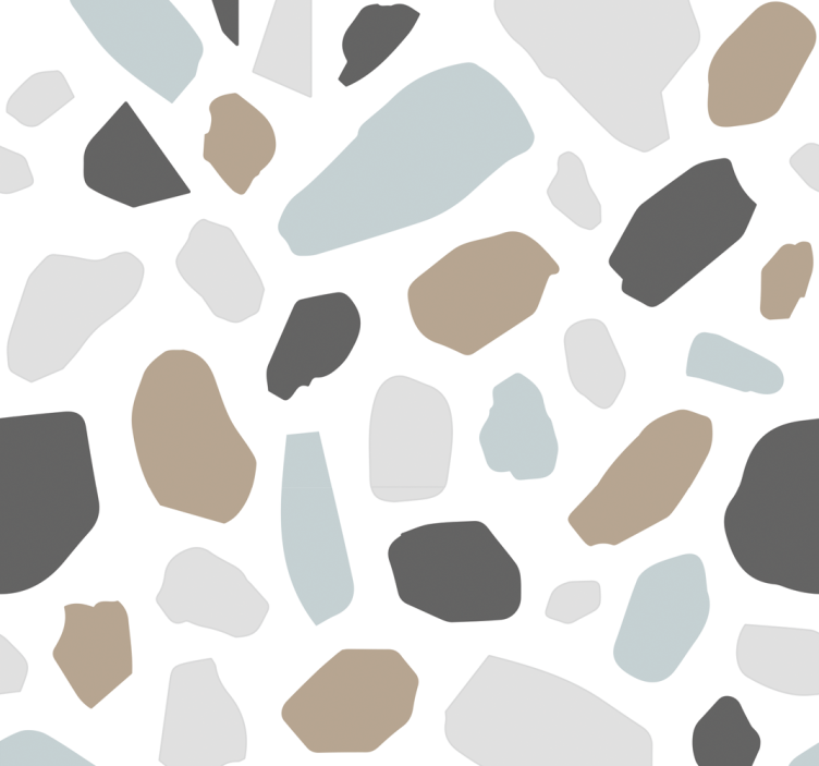 Stone effect wallpaper gray terrazzo - TenStickers