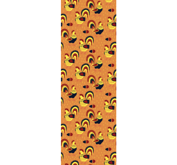 Original rooster shade colors wallpaper - TenStickers