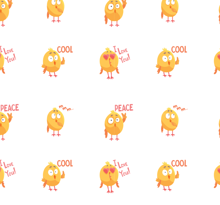 Cartoon comic chicken animal wallpaper - TenStickers