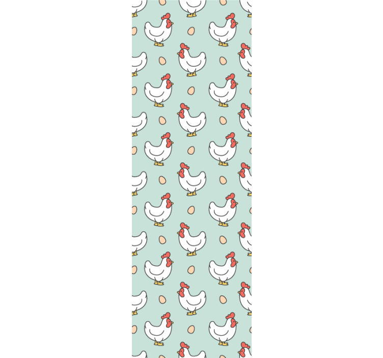 Hen Pattern animals wallpaper - TenStickers