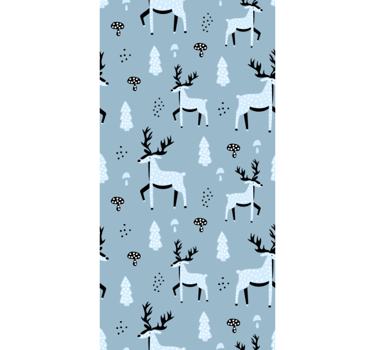 Reindeer Pattern Design animals wallpaper - TenStickers