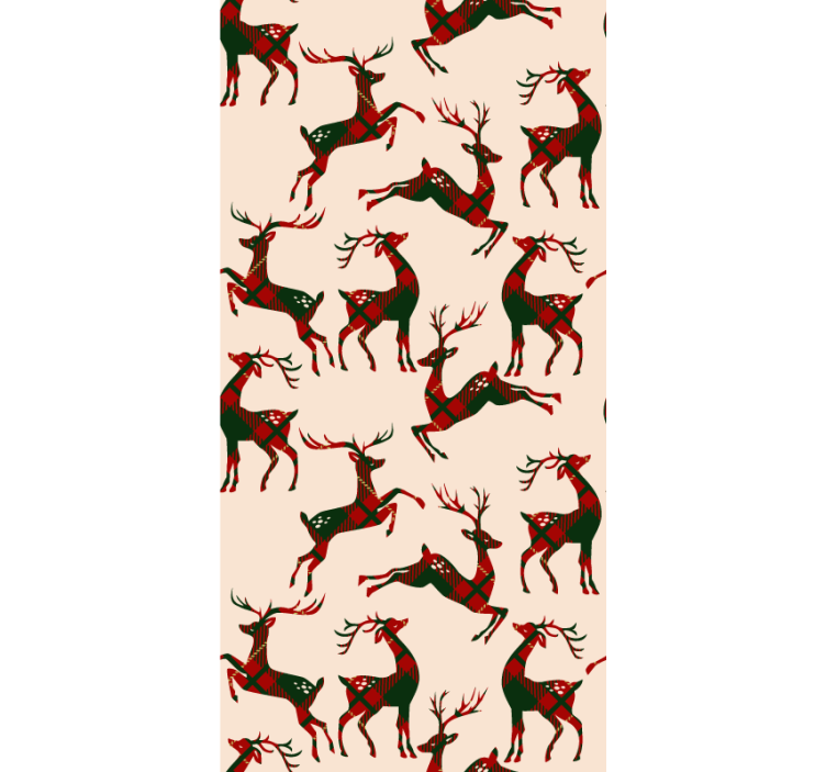 Festive Reindeer animals wallpaper - TenStickers