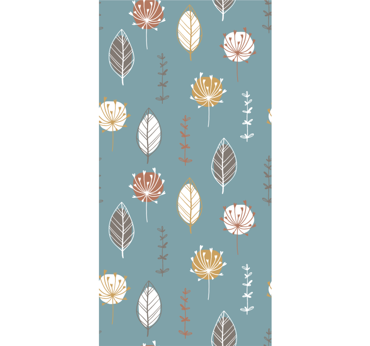 Nordic park leaf wallpaper - TenStickers