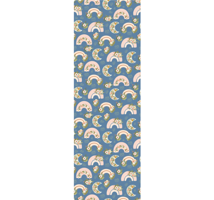 Floral Rainbows nursery room wallpaper - TenStickers