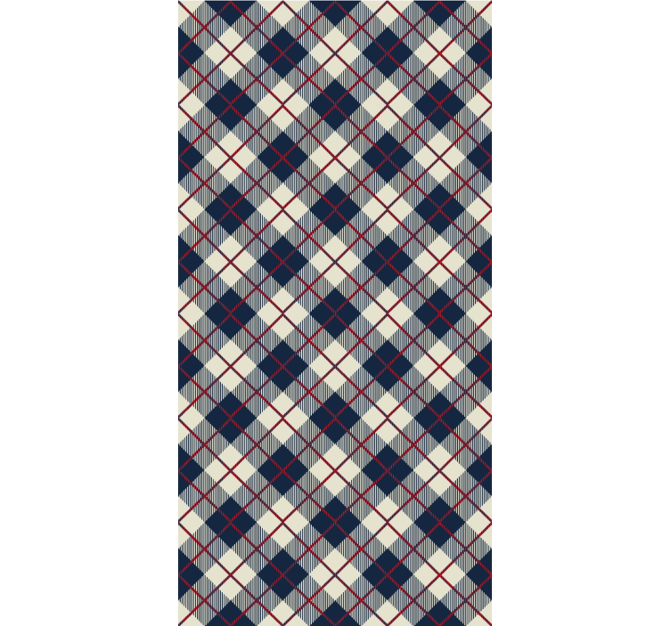 Classic scotland check pattern room wallpaper - TenStickers