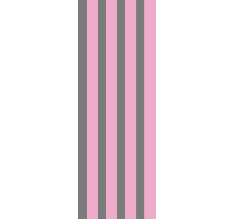 Pink and grey thick stripes vertical wallpaper - TenStickers