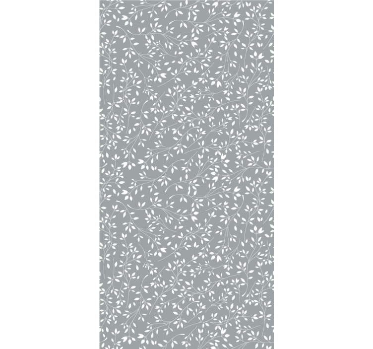 Plants drawing pattern Living Room Wallpaper - TenStickers