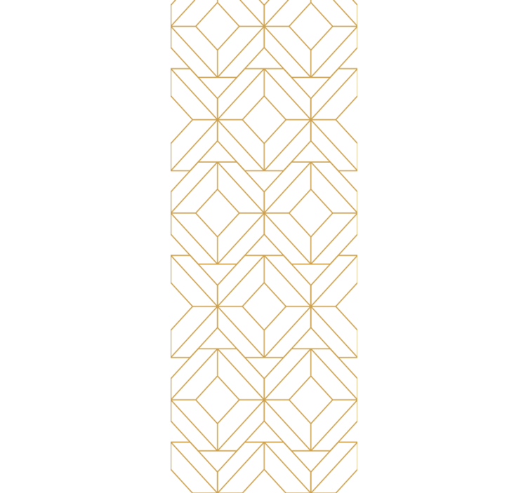 Nordic geometric golden Living Room Wallpaper - TenStickers