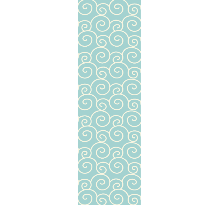 Vintage waves blue Abstract Wallpaper - TenStickers