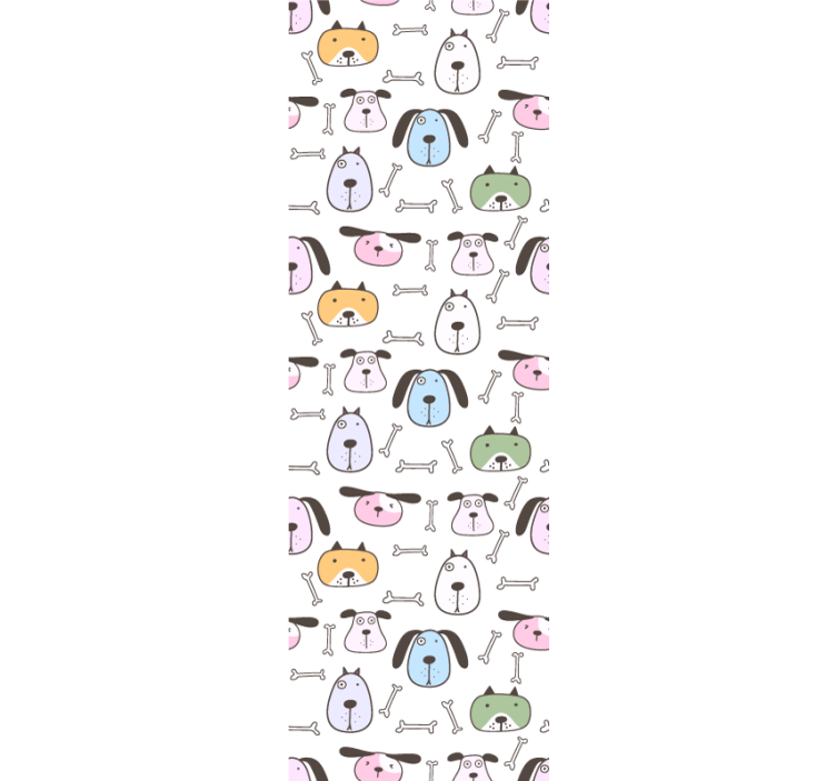 Cartoon Canine Friends cute dog wallpaper - TenStickers