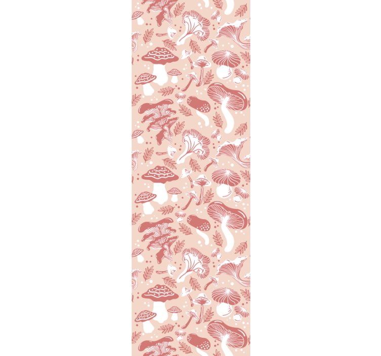 Mushroom Motif art wallpaper - TenStickers