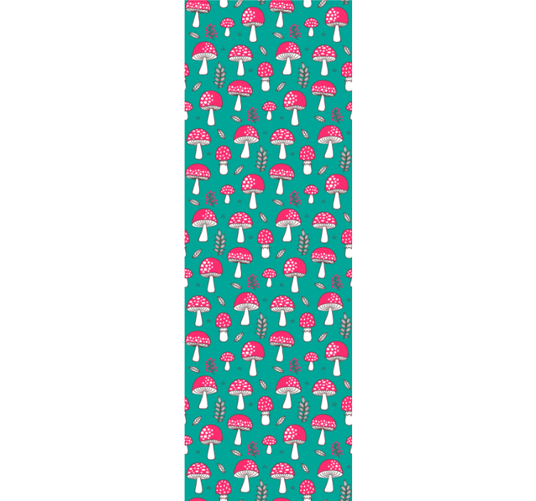 Forest Fungi Pattern nature wallpaper - TenStickers