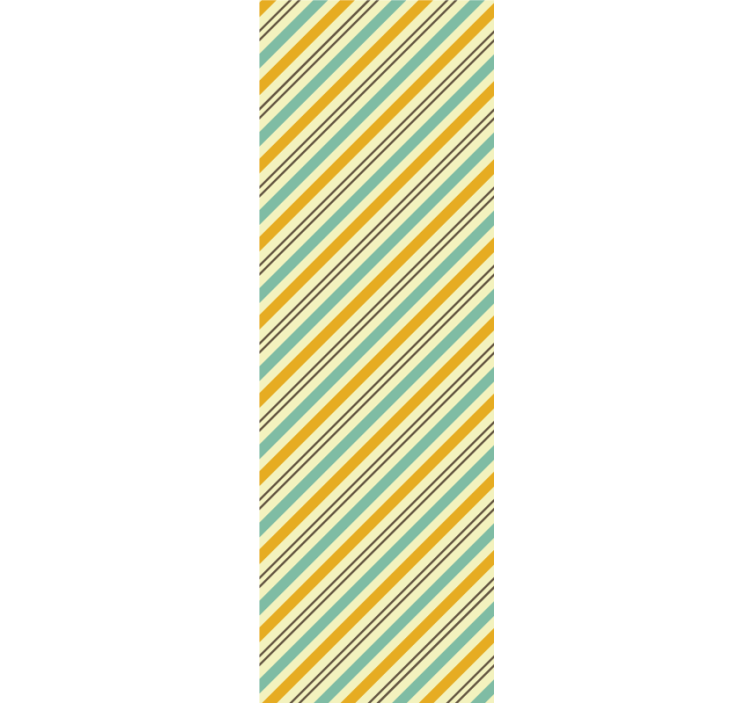 Vintage diagonal tricolor striped wallpaper - TenStickers