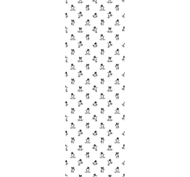 Bulldogs On Skateboard cute dog wallpaper - TenStickers