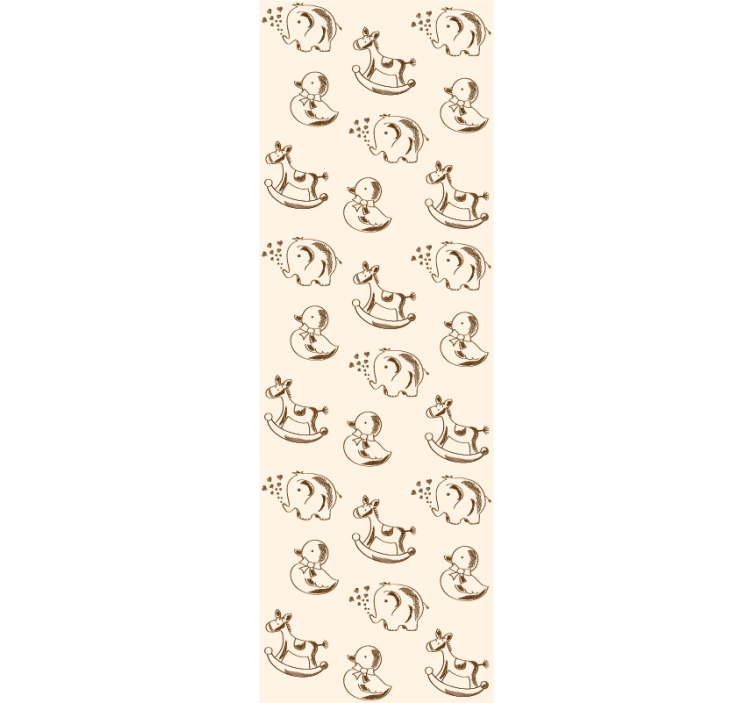 Playful Animal Sketches nursery room wallpaper - TenStickers