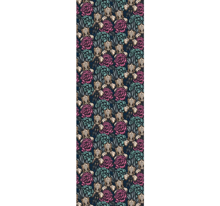 Elegant Floral Tapestry flowers wallpaper - TenStickers