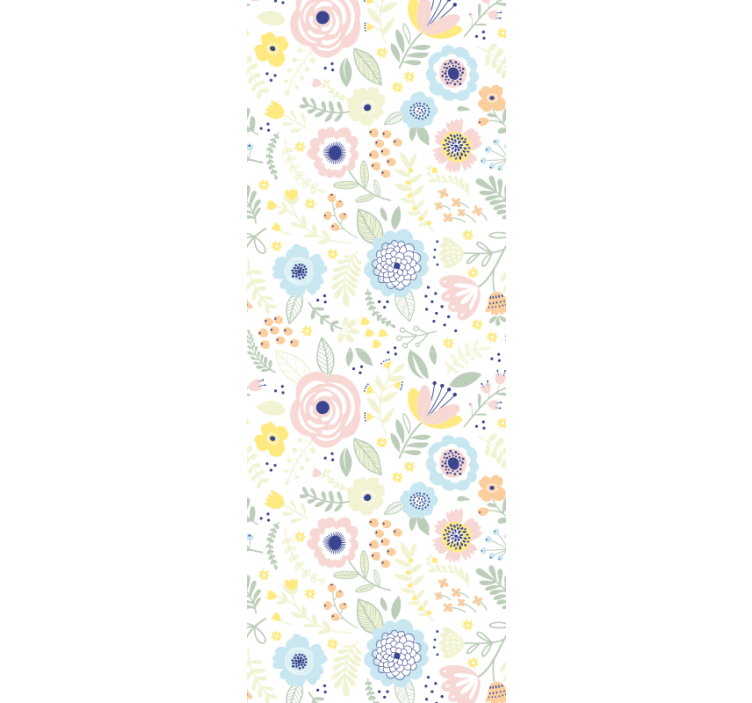 Floral Garden Pattern flowers wallpaper - TenStickers