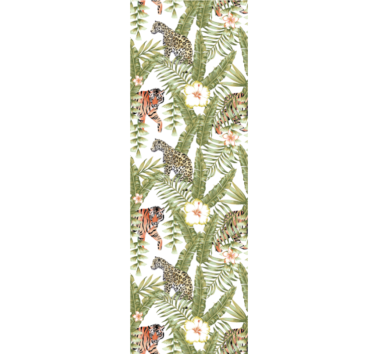 Tropical Jungle Fauna animals wallpaper - TenStickers