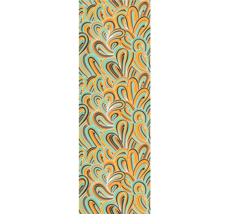 Pop colour waves Vintage Wallpaper - TenStickers