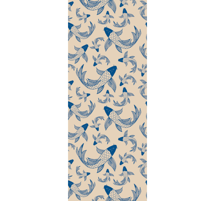 Koi Fish Pattern animals wallpaper - TenStickers