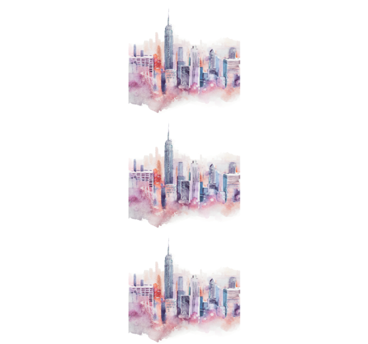 Urban Watercolor city wallpaper - TenStickers