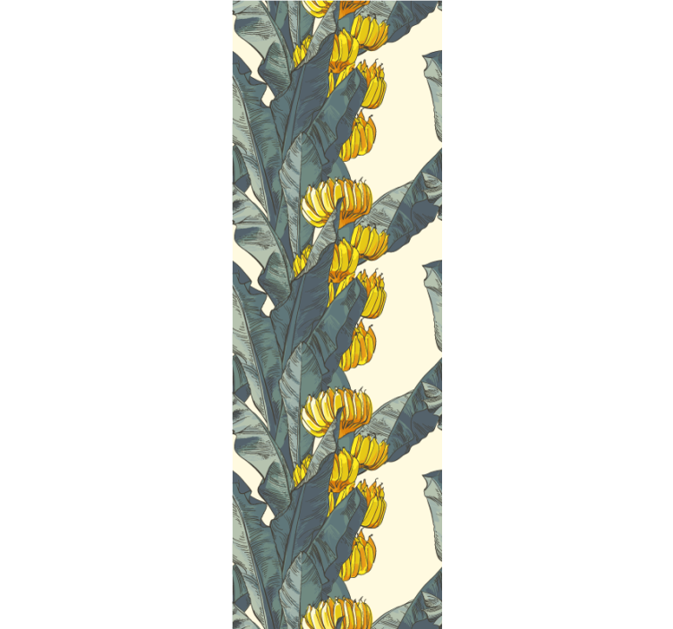 Banana tree artistic pattern flower Wallpaper - TenStickers