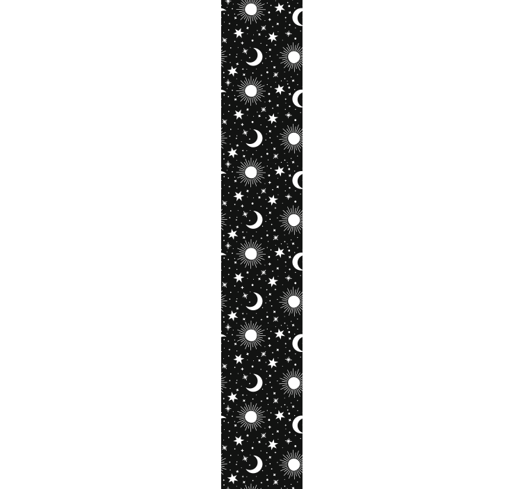 White stars and moons star wallpaper - TenStickers