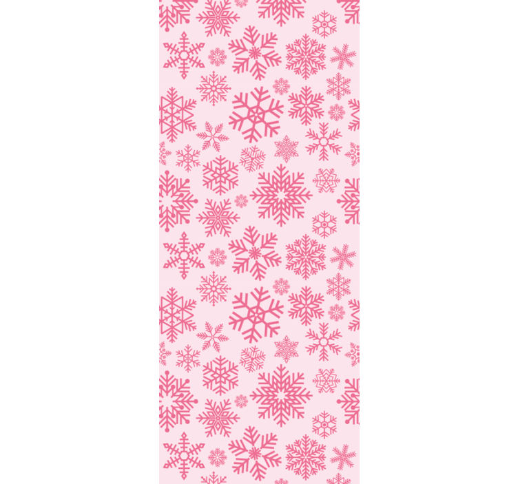 Pink Snowflake Pattern holiday christmas wallpaper - TenStickers