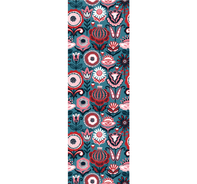 Ornamental Blooms floral wallpaper - TenStickers