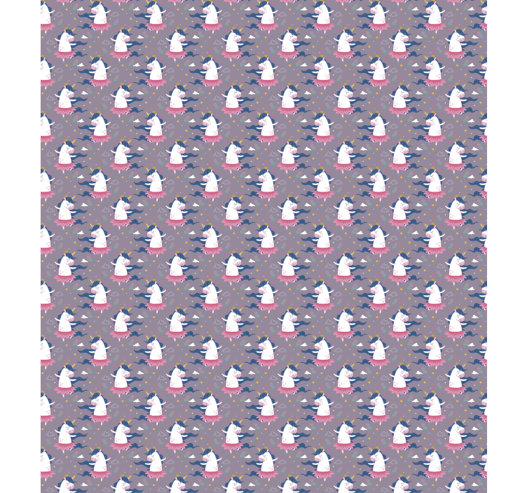 Mythical Unicorns nursery room wallpaper - TenStickers