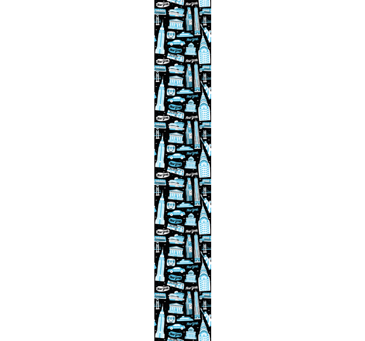 Urban Icons Collage wallpaper new york - TenStickers