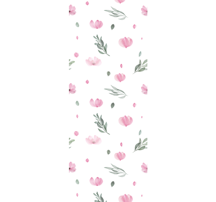 Pink little flowers Childrens Wallpaper - TenStickers