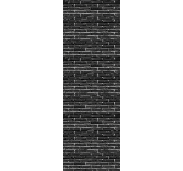 Dark grey stone bricks pattern Rustic Wallpaper - TenStickers