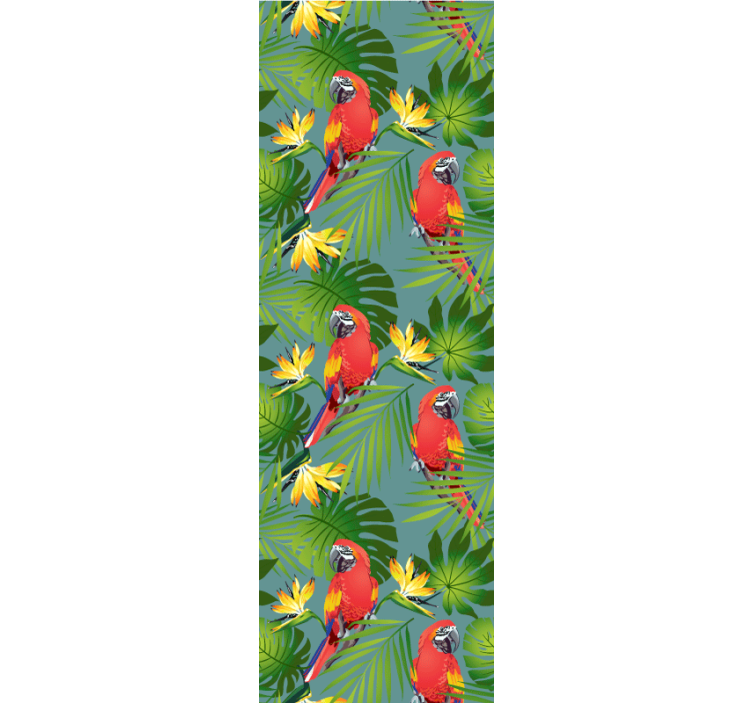 Tropical Parrot Display parrots wallpaper - TenStickers