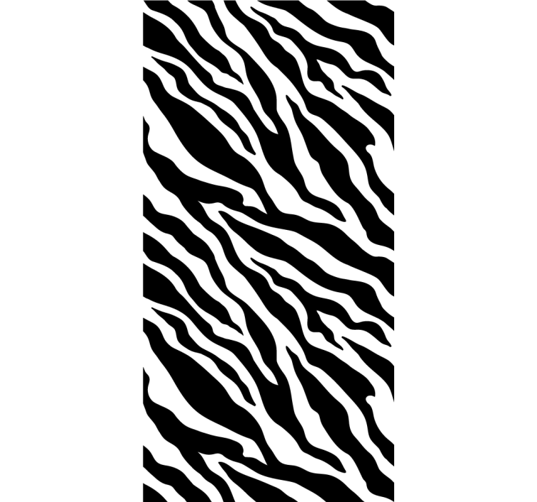 Black and white animal print zebra  wallpaper - TenStickers