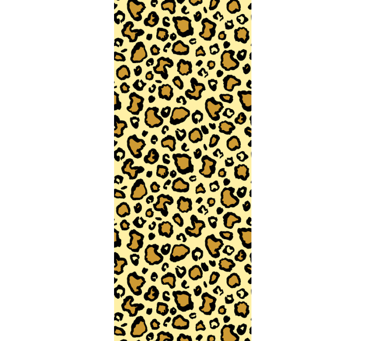 Leopard print wallpaper in classic yellow pattern - TenStickers