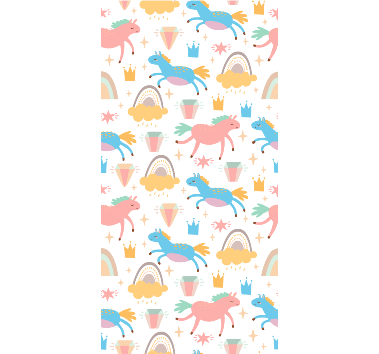 Unicorn Fairytale animals wallpaper - TenStickers