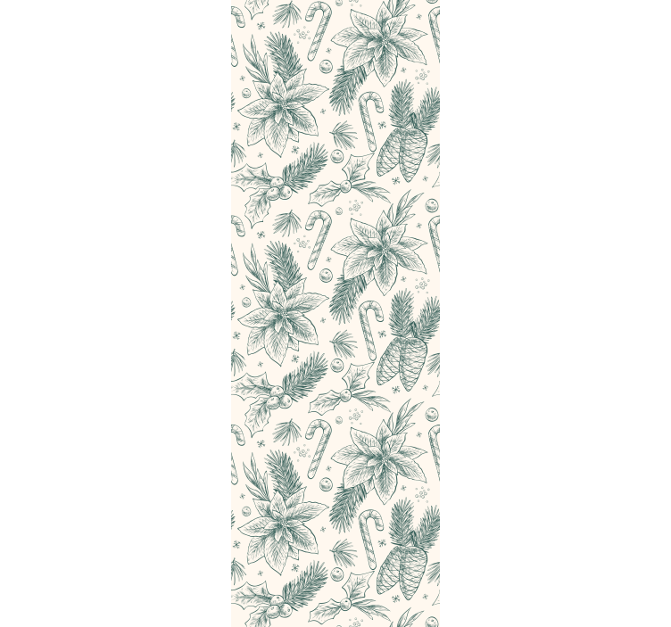 Holiday Botanical Motif holiday christmas wallpaper - TenStickers